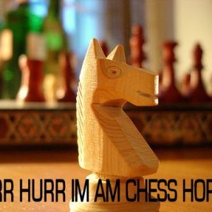 Retarded chess horsey