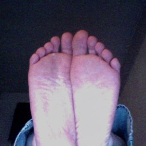 My size 12 soles... Terribly ticklish