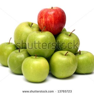 These Apples are a perfect representation of everything Stock Photography.  Perfectly set and unnaturally shiny.