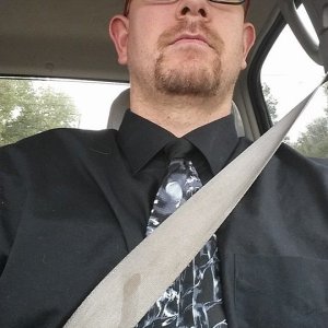 Showing off my new wolf tie... I am addicted to ties.