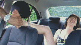 Veronique in the Car GIF.gif