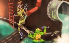 Michelangelo tickling april o neil .jpg