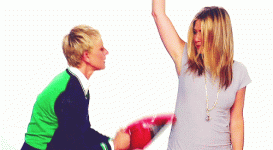 Ellen Tickling Jennifer Aniston.gif