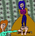 Goth lady tickled 2a.JPG