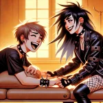 DALL·E 2025-01-29 22.16.44 - A dynamic and playful illustration of two young women on a tickl...webp