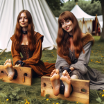 DALL·E 2024-01-23 09.24.52 - A scene from a Renaissance fair depicting two women with long bro...png