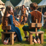 DALL·E 2024-01-23 09.35.22 - A scene at a Renaissance fair, showing two people sitting on the ...png