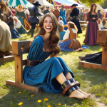 DALL·E 2024-01-23 09.36.30 - A scene at a Renaissance fair, featuring a woman with long brown ...png