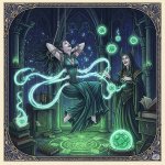 Nimue tickled by Morgaine.jpg
