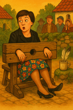 20251103_1223_Humorous Village Stocks Scene_simple_compose_01k94q7fp0e36vj8rtq4gek2py.png