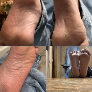 My feet after being barefoot around the house usually clean