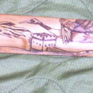 Right Side - Chinese SKS - Full Side Shot o with Cricket and Junk

On this SKS, the man who commissioned me to do it said to load it up with Chinese a