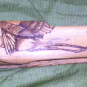 Right Side - Chinese SKS - Yin/Yang - Great Wall - Crane - Narcissus Flowers

On this SKS, the man who commissioned me to do it said to load it up wit