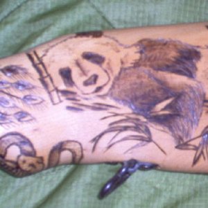 Left Side - Chinese SKS - Panda and Bamboo

On this SKS, the man who commissioned me to do it said to load it up with Chinese art, symbols and animals