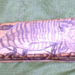 Left Side - Chinese SKS - Tiger and Peacock
On this SKS, the man who commissioned me to do it said to load it up with Chinese art, symbols and animals