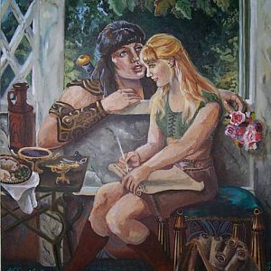 Xena looks a bit mannish in this pic, but ah well...<3