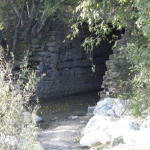 Some Ass decided to write on the wall of the old tunnel