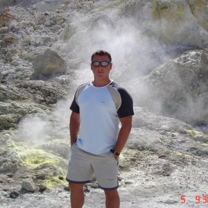 Stood in a volcano trying not to hurl