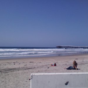 In the low 80's at Pacific Beach Ca.