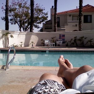 Just chillin' poolside in the Cali sun!