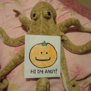 Andy the orange, created by Niji-Ga