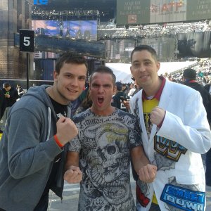 Me on the left at Wrestlemania 29 in NY/NJ