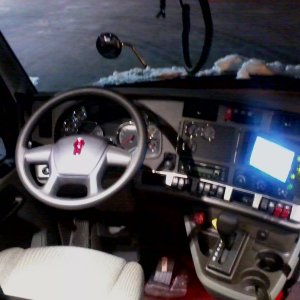 Drivers side front. (Yes, I have an automatic truck. Grrrrr.)