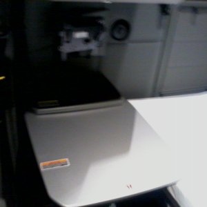 Fold out table and flat screen tv mount. (Don't have the flat screen.....yet.)