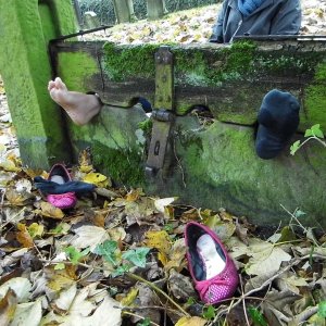 At least one of my feet is still hidden and protected :)