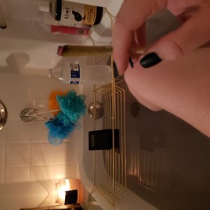 Side note: it was a bath bomb that colored the water not dirt lol