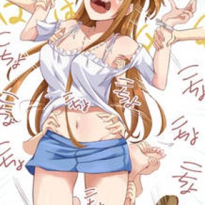 asuna tickled by hands by lucas