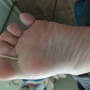 My feet are so ticklish to a light touch.