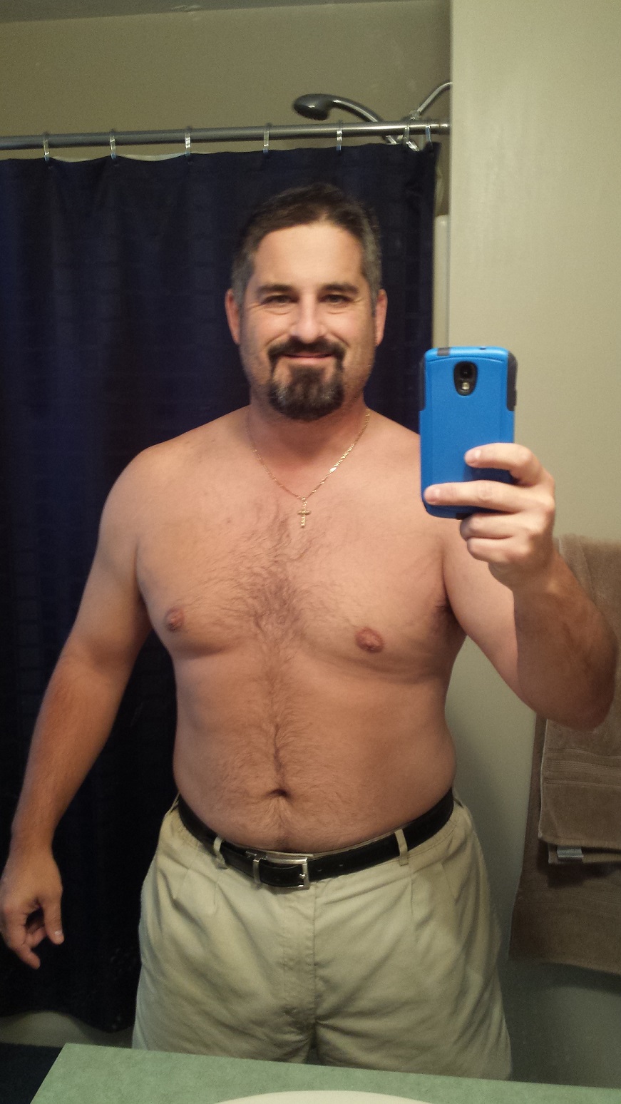 A bathroom mirror selfie