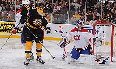 Action Shot from Bruins VS Canadians game at the Garden