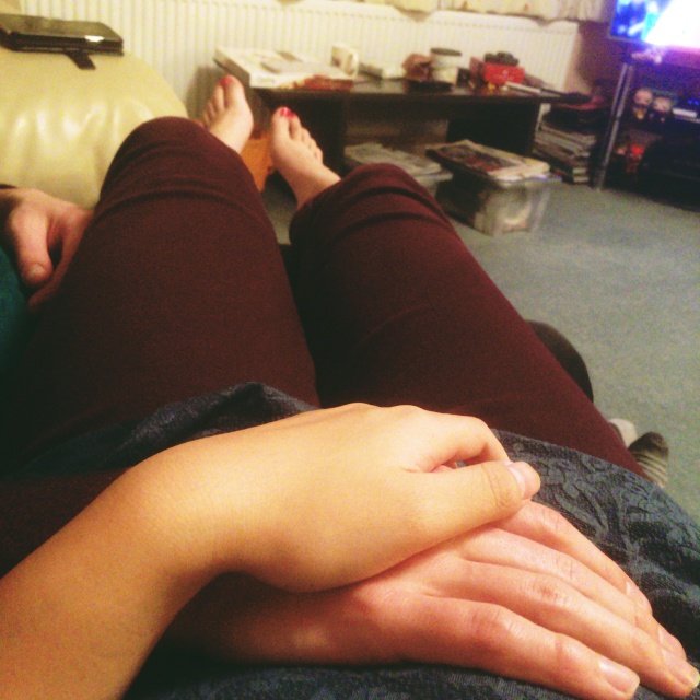 After he gave me a foot rub. Never been happier <3