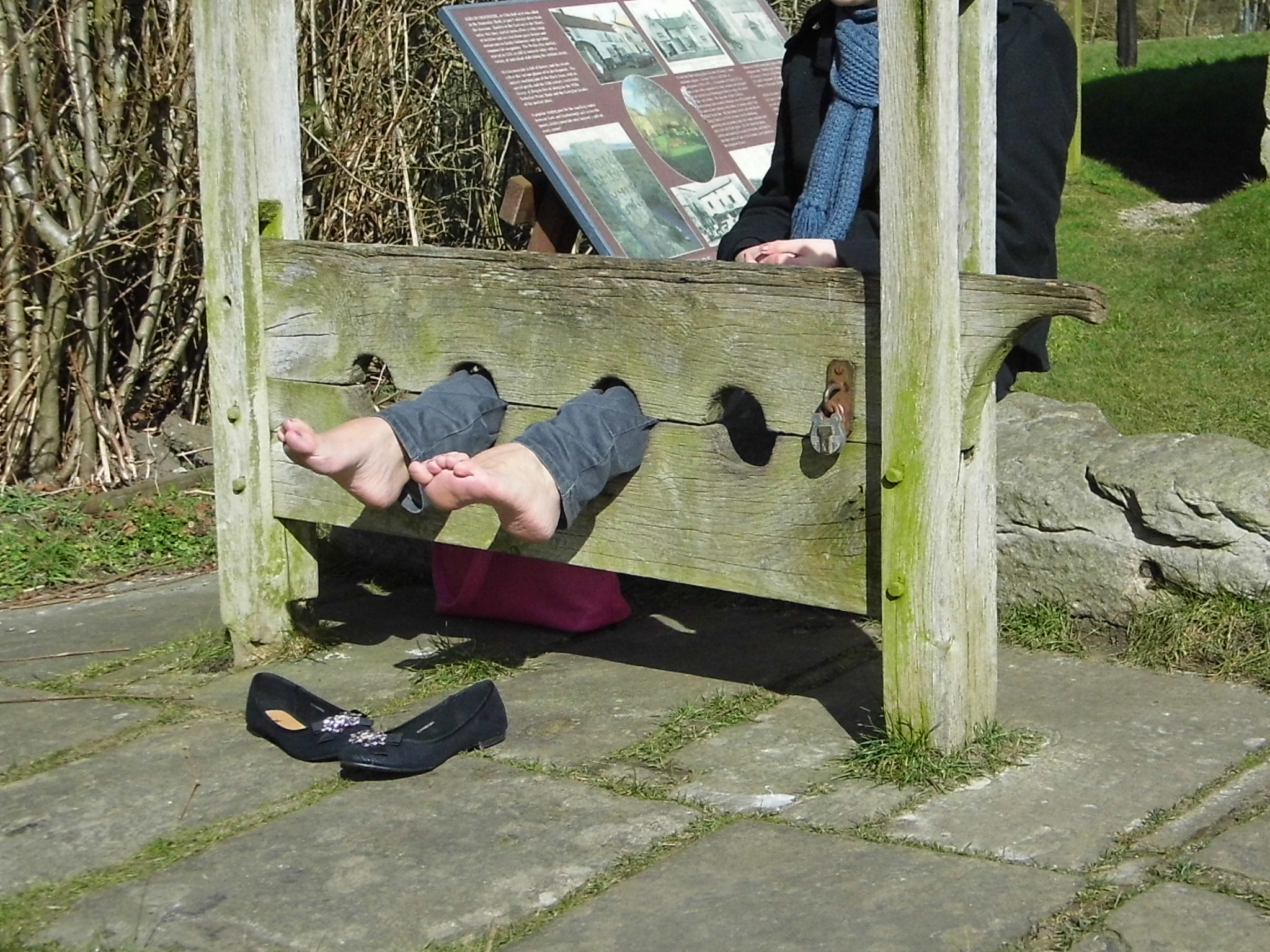 An attempt to hide my shy soles.