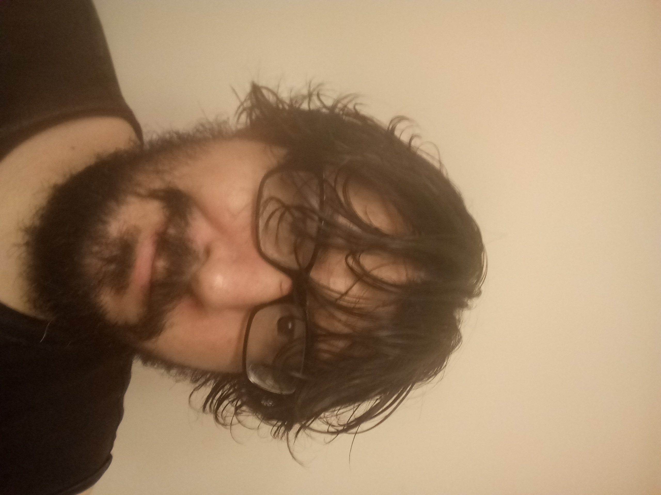 Being scruffy earlier this year.