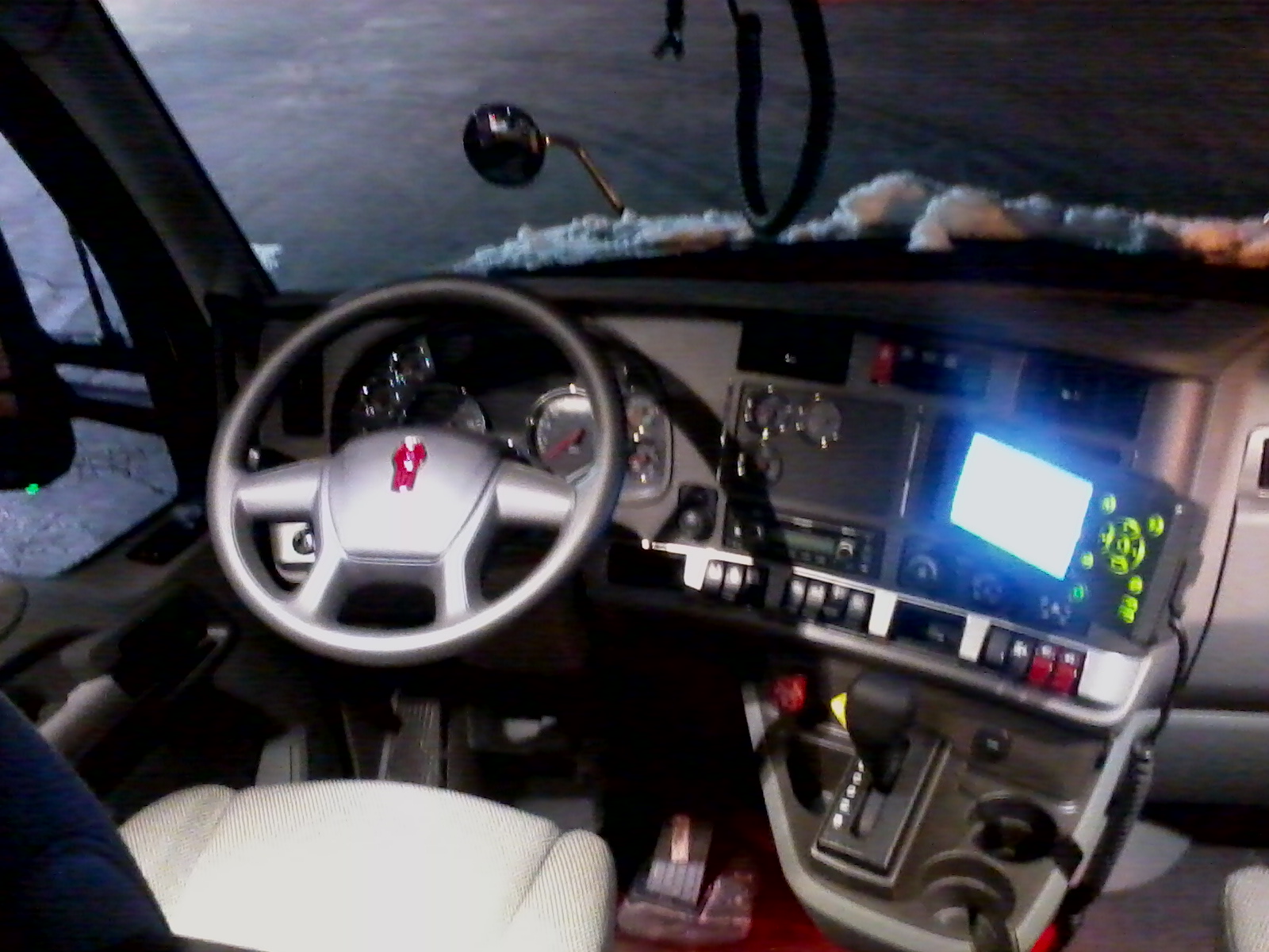 Drivers side front. (Yes, I have an automatic truck. Grrrrr.)