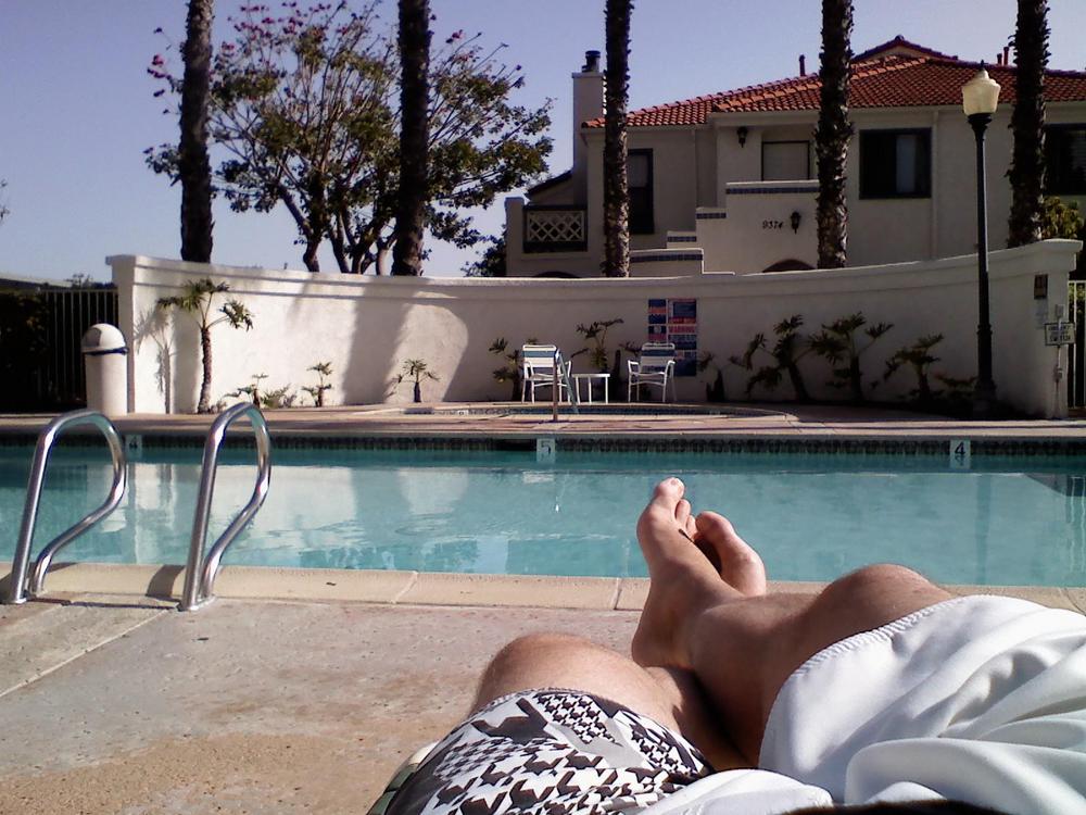 Just chillin' poolside in the Cali sun!