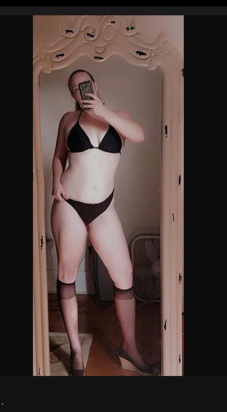 Just hanging out in knee high nylons.. as one does