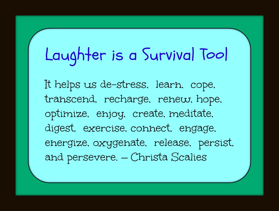 Laughing keeps us healthy... so bring it on!!  :)