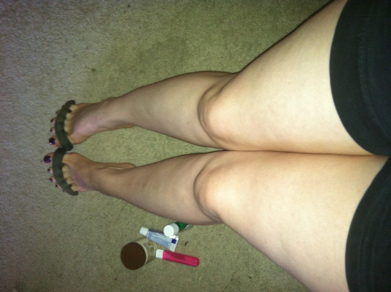 My legs and toe spreaders again.