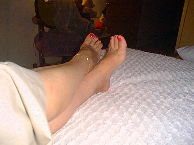 My new red pedicure