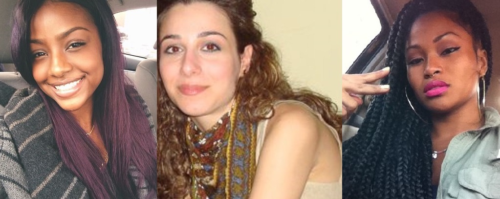 naked Deppy vs all
nude,shaved and erected deppy with exposed pussy lips and huge clitoris against  lots of teams of black girls 
4black girls hold he