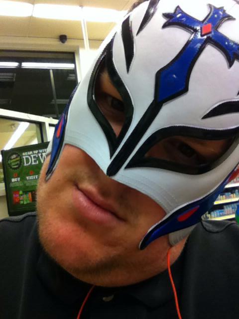 Rey Mysterio!?! nope just me wearing a replica
