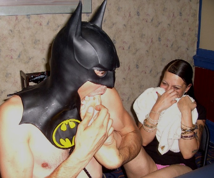 She's biting the towel as a distraction - not working!!