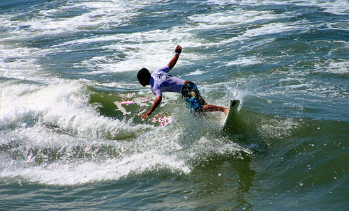 Shreddin the gnar at huntington state beach