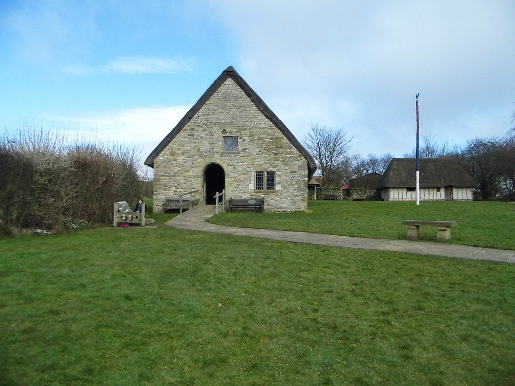 The view from the path leading up to the hall