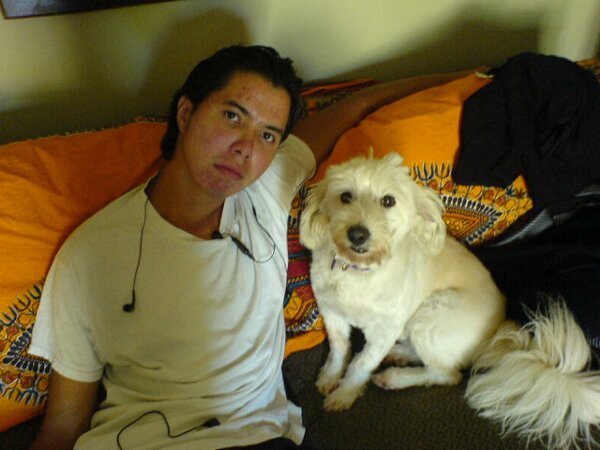 This is an old one. Me and my dog. I think I was around 19 or 20 here.