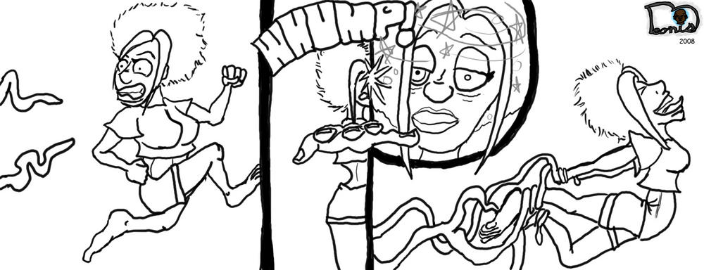 Tiamra Comic strip sketch WIP